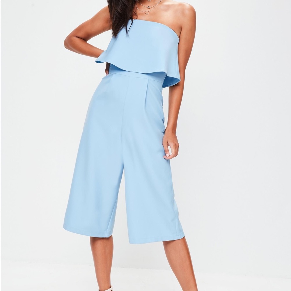 Missguided blue jumpsuit